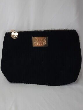 Laura Geller Black Corduroy Makeup Bag